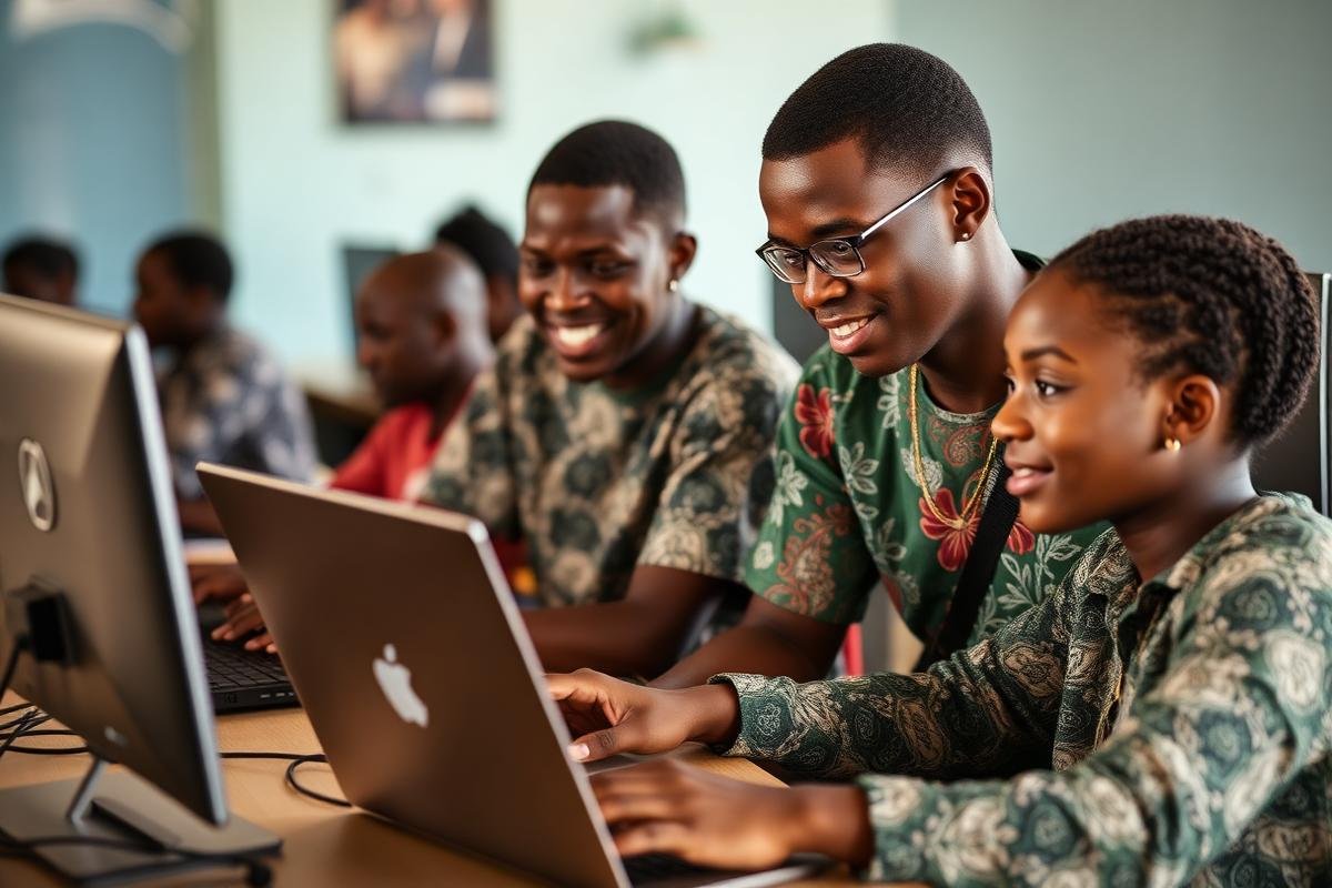 Youth learning new skills together